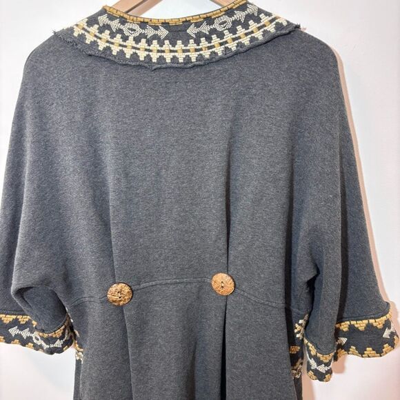 Johnny Was Los Angeles Floral Embroidered open front cardigan Size Medium JWLA - Picture 10 of 12